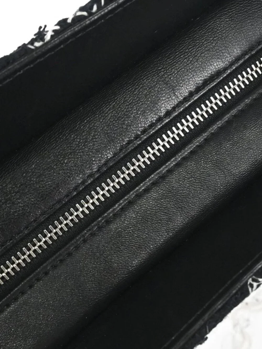 Chanel Black Tweed Acrylic Chain Tote Shoulder Bag